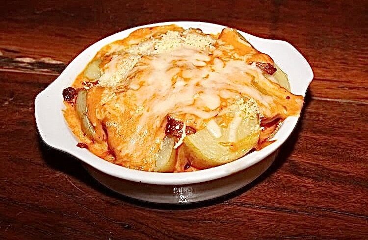 Batata Santíssima Assada e Recheada de Camarão